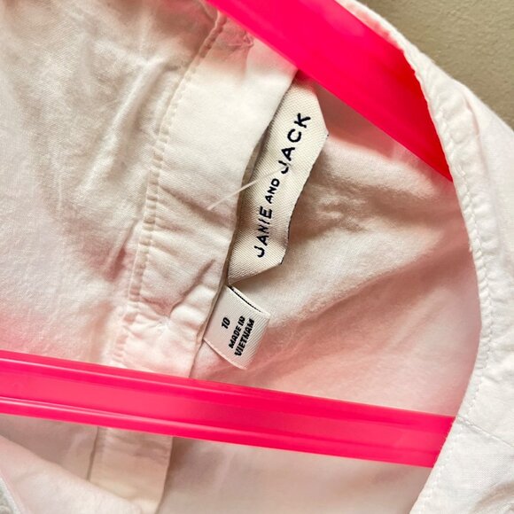 Girls White Cotton Dress By Janie And Jack With Scalloped‎ Rainbow Embroidery 10 - Picture 5 of 6